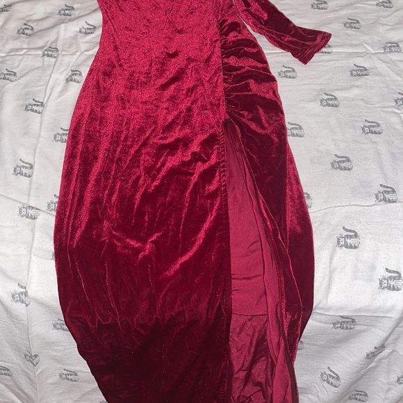 Fashion Nova Red Velvet Dress - Picture 8 of 8